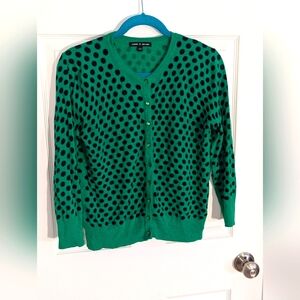 Green Polka Dot Cardigan